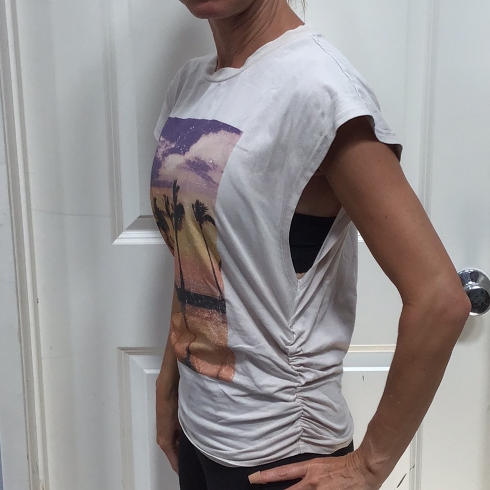 AFRM Sunset Palms T-shirt, size Small